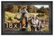 18x12 Wide Barnwood Picture Frame with UV-Resistant Acrylic & Acid Free Backing, Available in 6 Paint Finishes - Grey, Brown, White, and Black